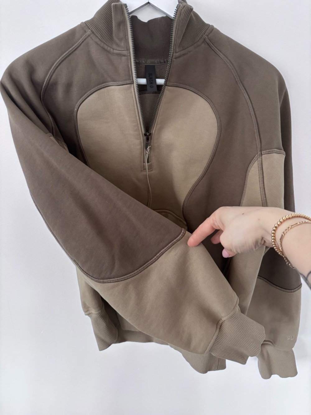 Lululemon Relaxed-Fit Half Zip SLNSH Collection in Nomad/Sheer Oak | Sz Small - Picture 5 of 7